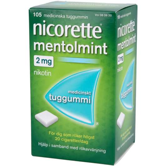 Nicorette Medicinskt tuggummi Mentholmint 2mg 105 st