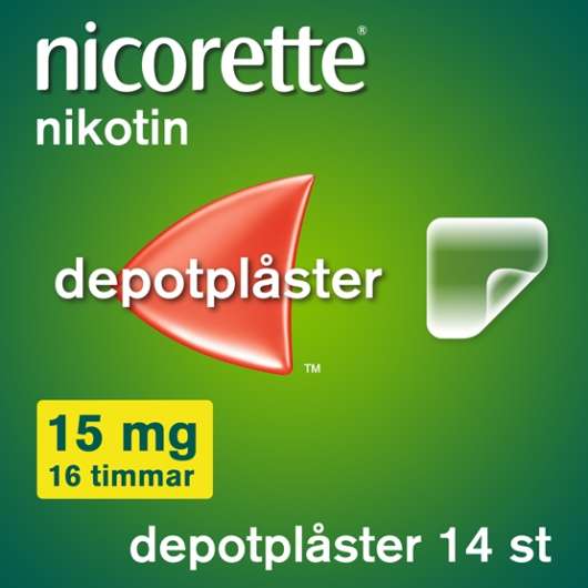 Nicorette Novum, depotplåster 15 mg/16 timmar 14 st