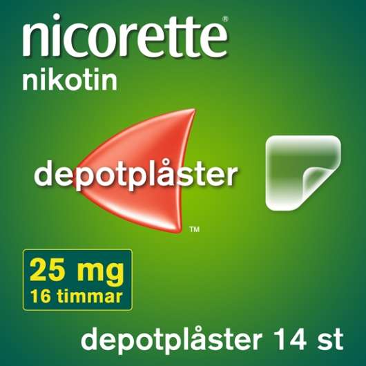 Nicorette Novum, depotplåster 25 mg/16 timmar 14 st