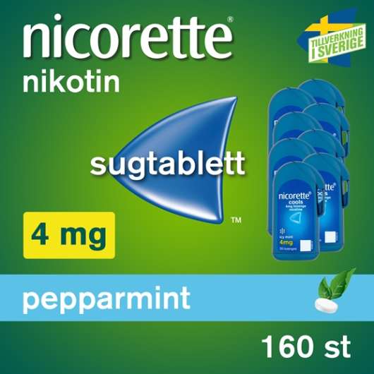Nicorette Pepparmint, komprimerad sugtablett 4 mg 8 x 20 st