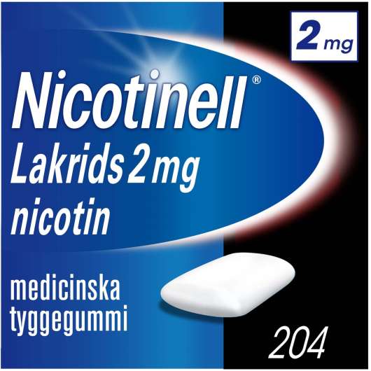 Nicotinell Lakrits 2 mg Nikotin Medicinska Tuggummin 204 st