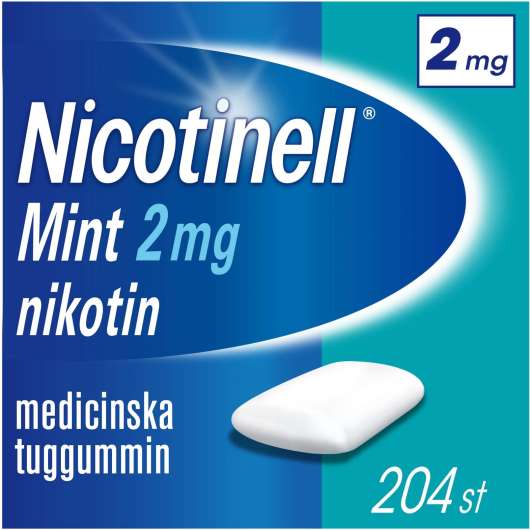 Nicotinell Mint 2 mg Nikotin Medicinska Tuggummin 204 st