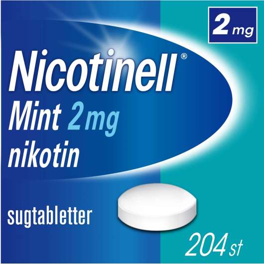 Nicotinell Mint 2 mg Nikotin Sugtabletter 204 st
