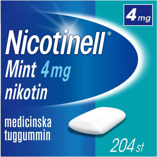 Nicotinell Mint 4 mg Nikotin Medicinska Tuggummin 204 st