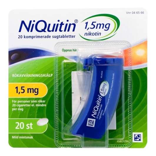 NiQuitin, komprimerad sugtablett 1,5 mg 20 st