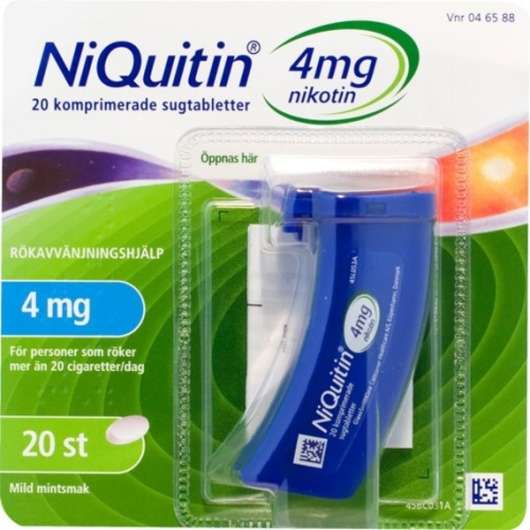 NiQuitin, komprimerad sugtablett 4 mg 20 st