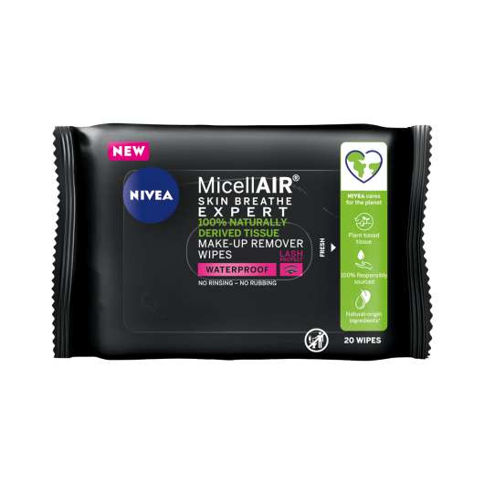 Nivea micellair expert make-up remover wipes waterproof 20 st