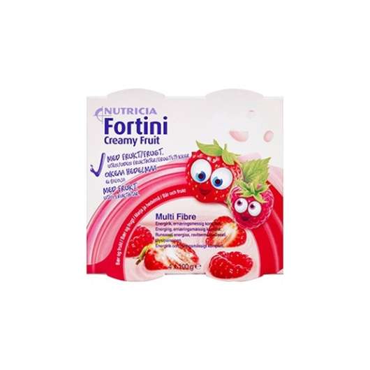 Nutricia Fortini Creamy Fruit, komplett kosttillägg, bär och frukt 4 x 100 g
