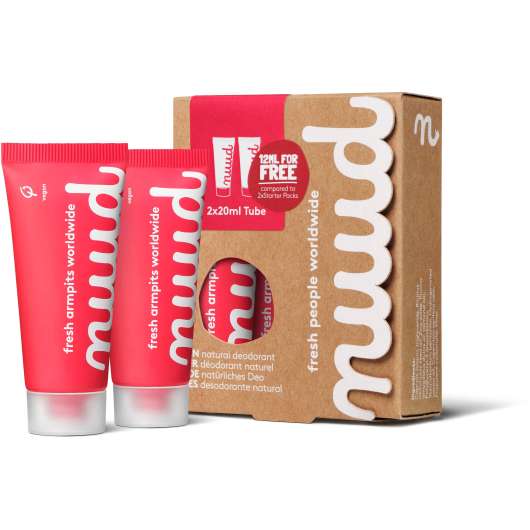 nuud Natural Deodorant Smarter Pack Red