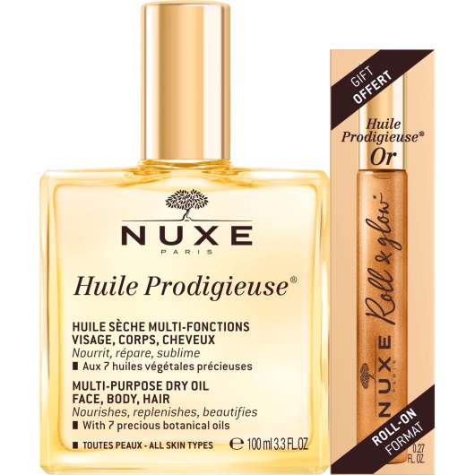 Nuxe Huile Prodigieuse Multipurpose Dry Oil And Roll-On Limited Editio