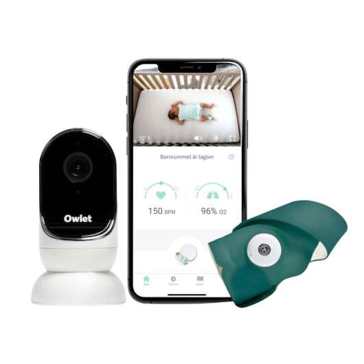 Owlet Monitor Duo Babylarm Smart Sock 3 Deep Sea Green & Owlet Cam HD-Kamera