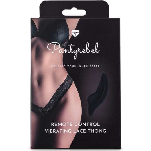 Pantyrebel Vibrating Lace Thong Black