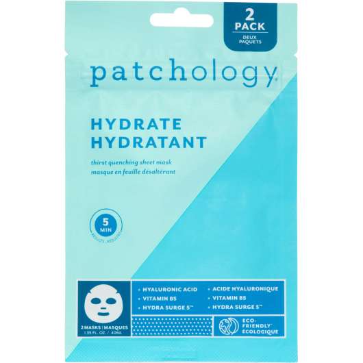 Patchology FlashMasque Hydrate 2 Pack Sheet Mask Duo