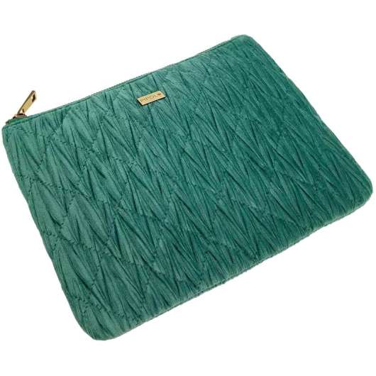 PIPOLS BAZAAR Flat Makeup Pouch Quilted Green