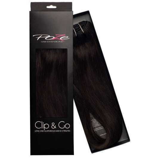 Poze Hairextensions Clip & Go Standard Real Hair Extensions 60 cm 1B M