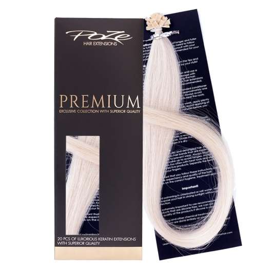 Poze Hairextensions Poze Keratin Premium Extensions 1001 Platinum 20 S