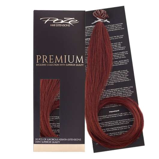 Poze Hairextensions Poze Keratin Premium Extensions 4RG Auburn 20 Slin