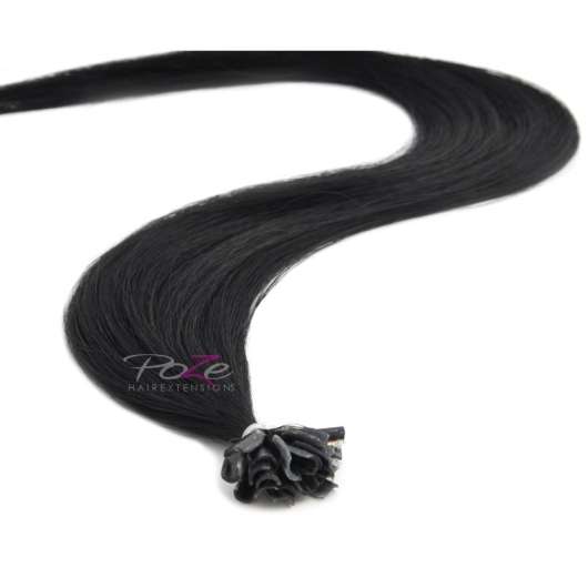 Poze Hairextensions Poze Keratin Standard 40cm 1N Midnight Black