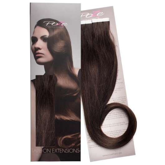 Poze Hairextensions Poze Tape On Extensions 2B Dark Espresso Brown 4 c