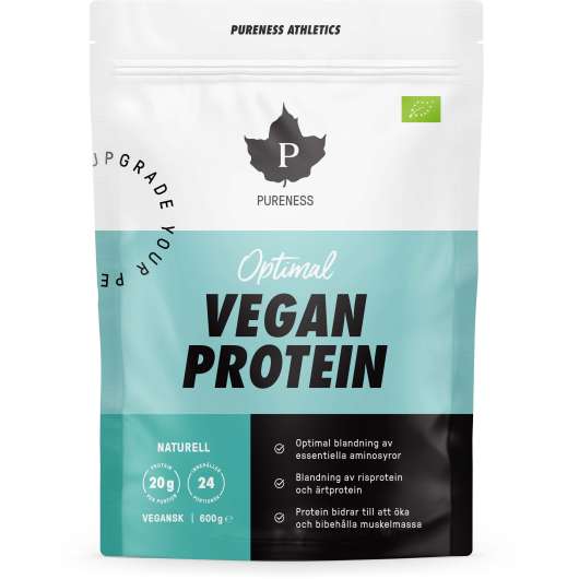 Pureness Athletics Optimal Vegan Protein Ekologisk Naturell 600 g