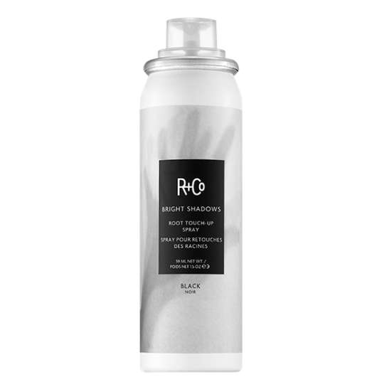 R+co bright shadows root touch-up spray black