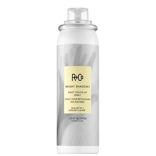 R+co bright shadows root touch-up spray light blonde