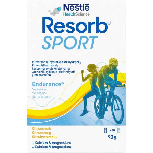 Resorb Sport Vätskeersättning med Kalcium och Magnesium med Citrussmak