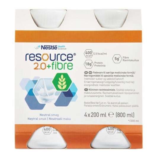 Resource 2.0+FIBRE Neutral 4 x 200 ml