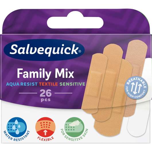 Salvequick Family Mix Plasters 26 pcs