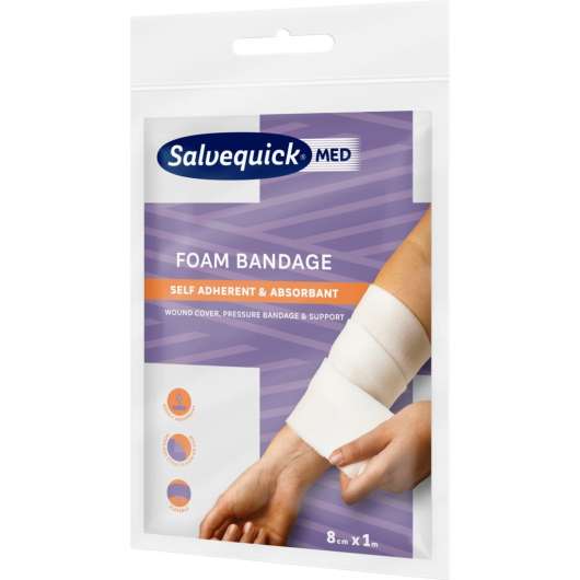 Salvequick MED Soft Foam Bandage 8 cm x 1 m