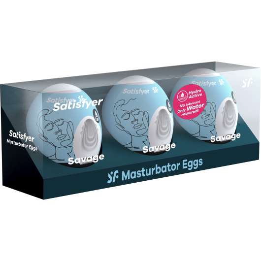 Satisfyer Masturbator Egg Set Savage 3 st