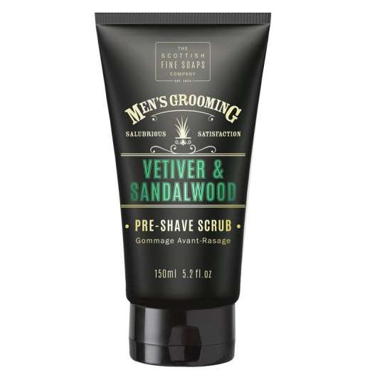 Scottish Fine Soaps Vetiver & Sandalwood Pre Shave Scrub 150ml