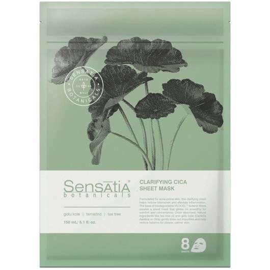 Sensatia Botanicals Clarifying Cica Sheet Mask – 8 masks