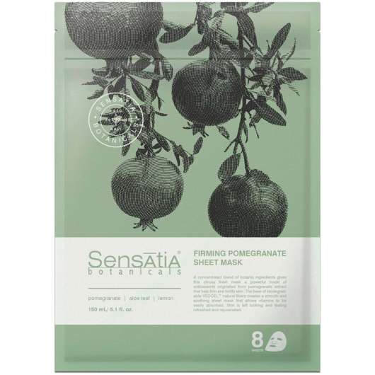 Sensatia Botanicals Firming Pomegranate Sheet Mask – 8 masks