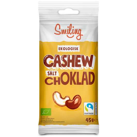 Smiling Cashew Salt Ljus choklad 45 g