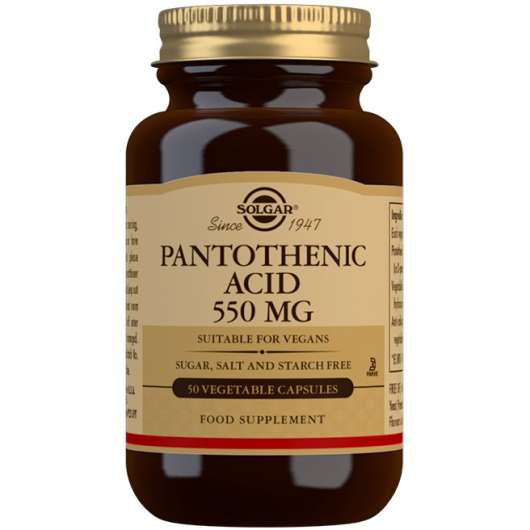 Solgar Pantothenic Acid 550 mg Vegetable Capsules 50 st