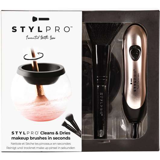 Stylpro makeup brush cleaner and dryer gift set blush