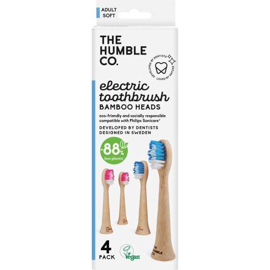 The Humble Co. Elektriska Tandborsthuvuden 4-pack soft