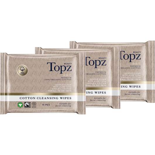 Topz Cosmetics Cleansing Wipes 3-pack