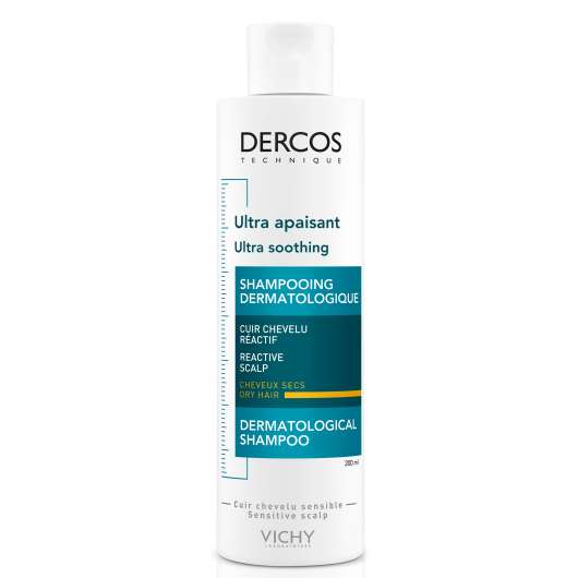VICHY Dercos Technique Ultra-soothing schampo torrt hår 200 ml