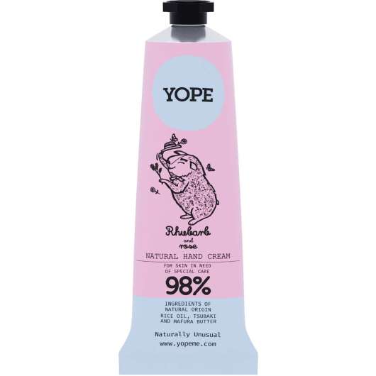 YOPE Botanical Hand Cream Rhubarb and Rose 50 ml