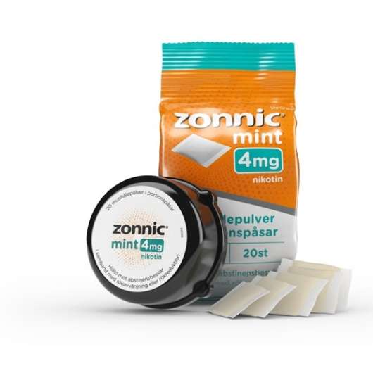 Zonnic Mint, munhålepulver portionspåse 4 mg 20 st