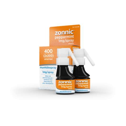 Zonnic Pepparmint, munhålespray 1 mg/spray 2 x 200 doser