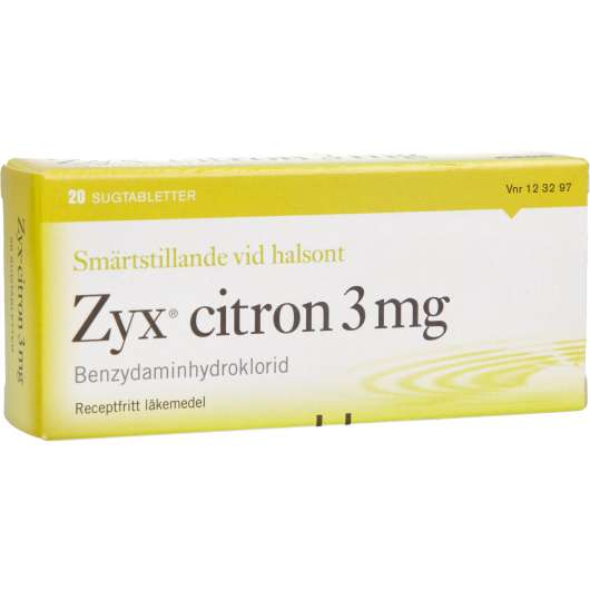 Zyx Citron Sugtablett 3mg 20 st